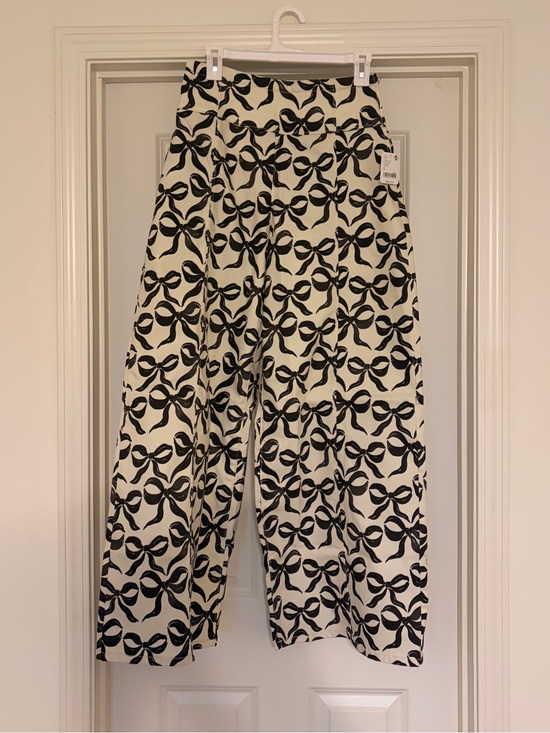 Pants - We the Free Spotlight High Rise Wide Leg Black & White Bow-Print Pants